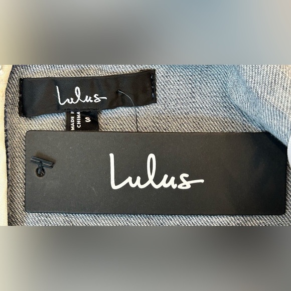 NWT Lulus Charming Edge Light Blue Denim Cutout Mini Dress, Size Small - Picture 12 of 16